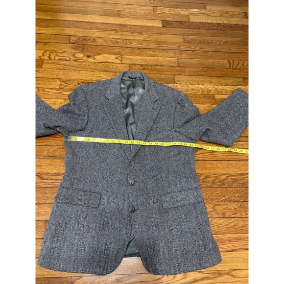 Vintage Bill Blass Mens Blazer Jacket 42R Gray Houndstooth Tweed Sport Coat - Picture 6 of 9